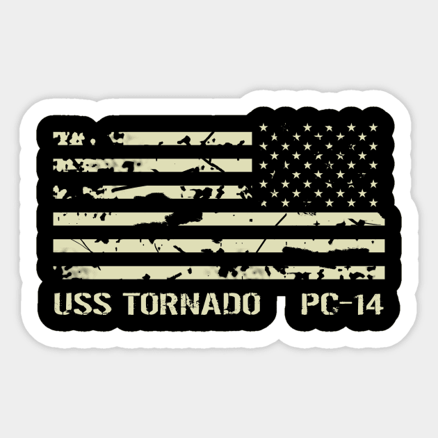 USS Tornado Sticker by Jared S Davies